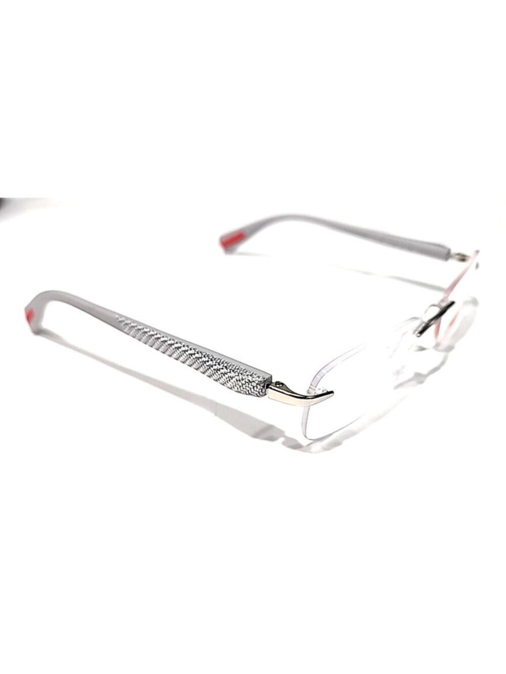 PRADA VPS53D 1AP-101 Linea Rossa Gunmetal Rectangular Eyeglasses 53-18 135 Box - Picture 5 of 8